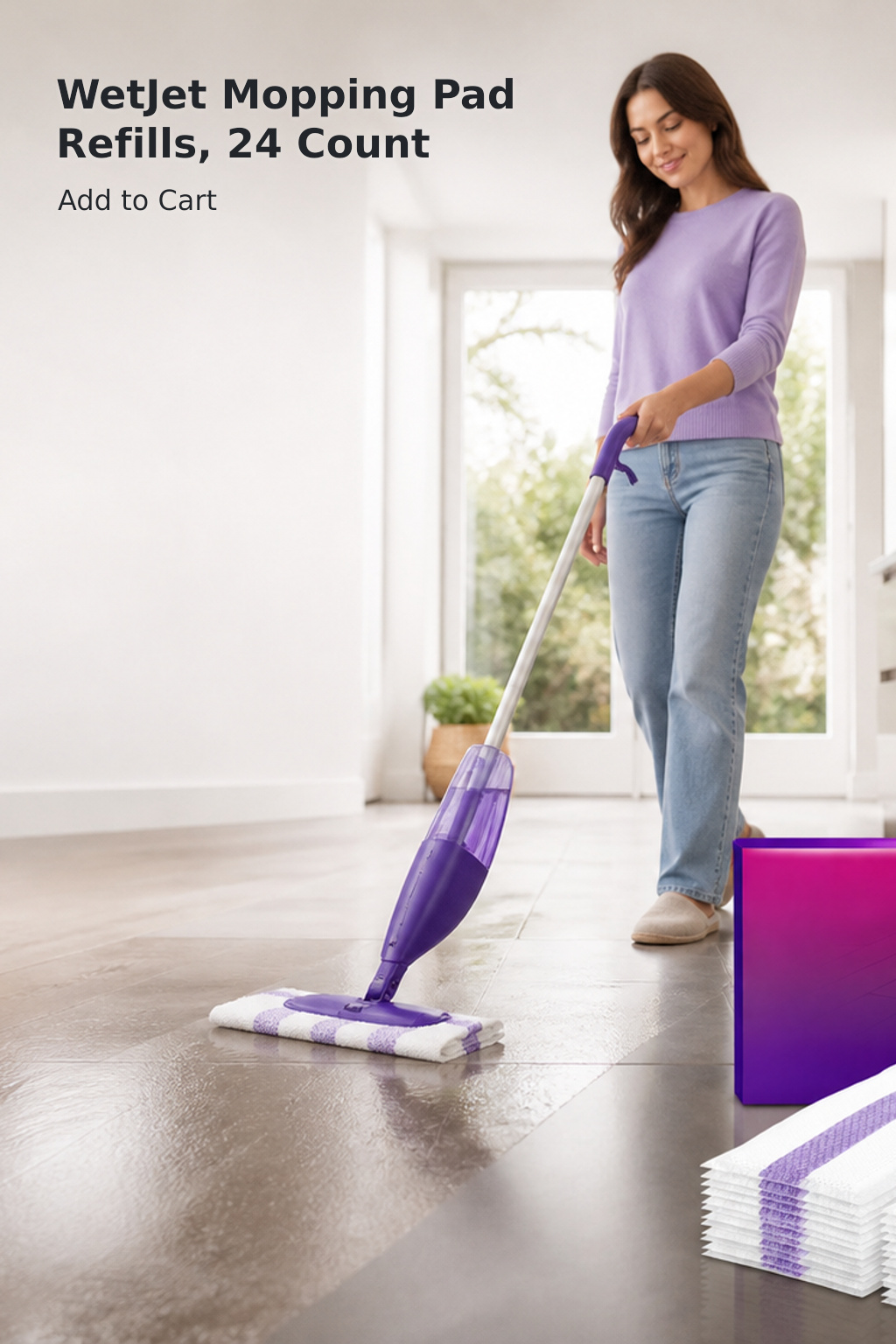 24-Pack Hardwood & Multi-Surface Spray Mop Pad Refills